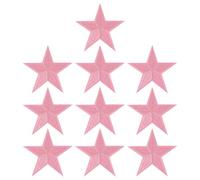 PATIKIL Parches De Estrella Para Planchar, 10 Pcs Parches Bordados De Estrella Para Coser Apliques Decoraciones Para Reparar Ropa Chaquetas Gorras Mochilas, Rosa, 3" x 2.8"