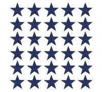 PATIKIL Parches de estrella para planchar, 30 piezas, parches bordados de estrella para coser, apliques decorativos para chaquetas, gorras, mochilas, azul oscuro, 1" x 1" ```