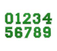 PATIKIL Parches De Números Bordados 10 Pcs Números 0-9 Aplicación De Parche Bordado Para Coser Calcomanías Con Adhesivo Planchado 1.77" Para Ropa Vestidos Jeans Zapatos Gorro DIY Verde