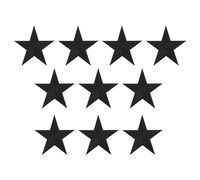PATIKIL Parches Termoadhesivos, 10 Paquete 5 Estrella Coser Bordados Parches Apliques Adornos para Ropa Chaquetas Sombrero Mochila Reparación Adornos, Negro