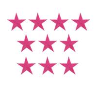 PATIKIL Parches Termoadhesivos, 10 Paquete 5 Estrella Coser Bordados Parches Apliques Adornos para Ropa Chaquetas Sombrero Mochila Reparación Adornos, Rosa Rojo
