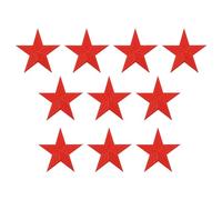 PATIKIL Parches Termoadhesivos, 10 Paquete 5 Estrella Coser Bordados Parches Apliques Adornos para Ropa Chaquetas Sombrero Mochila Reparación Adornos, Rojo