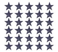 PATIKIL Parches Termoadhesivos, 33 Paquete 5 Estrella Coser Bordados Parches Apliques Adornos para Ropa Chaquetas Sombrero Mochila Reparación Adornos, Marino Azul