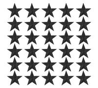 PATIKIL Parches Termoadhesivos, 33 Paquete 5 Estrella Coser Bordados Parches Apliques Adornos para Ropa Chaquetas Sombrero Mochila Reparación Adornos, Negro