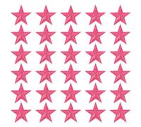 PATIKIL Parches Termoadhesivos, 33 Paquete 5 Estrella Coser Bordados Parches Apliques Adornos para Ropa Chaquetas Sombrero Mochila Reparación Adornos, Rosa Rojo