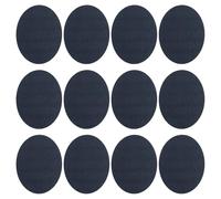 PATIKIL Parches Termoadhesivos Kit de 12 Parches de Terciopelo para Coderas y Rodilleras Parches de Reparación Ovalados para Ropa Decoración Remiendo Azul Oscuro