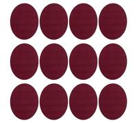 PATIKIL Parches Termoadhesivos Kit de 12 Parches de Terciopelo para Coderas y Rodilleras Parches de Reparación Ovalados para Ropa Decoración Remiendo Rojo Oscuro