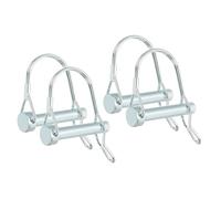 PATIKIL Pasador de Bloqueo de Eje con Oreja (10x50mm), 4 Piezas Pasador de Acoplador de Seguridad Pasador PTO Redondo Arco de Retención de Alambre y Oreja para Remolque de Granja