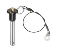 PATIKIL Pasador de Liberación Rápida 1/2" x 1.97", Pasador de Bloqueo de Bola de Acero Inoxidable 304 Pasadores de Localización Cable de Cordón de Seguridad de 25 cm (12 x 50 mm)