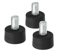 PATIKIL Patas de trípode de goma universales M8 x 1.1 pulgadas, paquete de 3 piezas de repuesto antideslizantes para trípodes de cámara, monopié, color negro