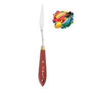 PATIKIL PATIKIL Espátula Para Pintura 8.9" De Acero Inoxidable De Madera Caoba|Cuchilla Mezcladora Con Mango Para Acrílico Lienzo Mezcla Extensión Acabado Diamante