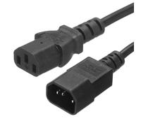 PATIKIL PDU Cable de Extensión Alimentación, 3 m Cable Alargador de 3 Clavijas de Corriente Alterna C14 Macho a C13 Hembra 1mm² 250V 10A para Portátil Electrónica Ordenador Impresora