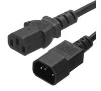 PATIKIL PDU Cable de Extensión Alimentación, 3 m Cable Alargador de 3 Clavijas de Corriente Alterna C14 Macho a C13 Hembra 1.5mm² 250V 10A para Portátil Electrónica Ordenador Impresora