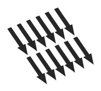 PATIKIL Pegatina de Flecha Direccional, Pack de 12 Adhesivos de Suelo Impermeables de PVC Removibles Autoadhesivos para Señalización Vial, Negro