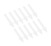 PATIKIL Pegatina de Flecha Direccional, Pack de 12 Adhesivos de Suelo Impermeables de PVC Removibles Autoadhesivos para Señalización Vial, Instrucciones, Blanco