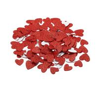 PATIKIL Pegatinas de Espuma 150 Piezas Pegatinas de Formas de Espuma Autoadhesivas de EVA con Purpurina para Manualidades Decoración del Hogar Estilo Corazón Rojo