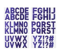 PATIKIL Pegatinas de Letras de 2.5 Pulgadas, 60 Uds / 12 Hojas de Vinilo Autoadhesivo Grandes de Alfabeto Y Números para Manualidades de Arte en Casa, Flash Azul Oscuro