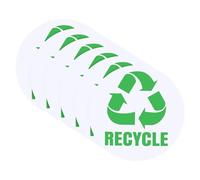 PATIKIL Pegatinas para Cubos de Basura, 12 Unidades de 5 Pulgadas, Etiquetas Adhesivas de Reciclaje para Contenedores de Basura en Casa, Oficina y Cocina, Verde sobre Blanco