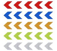 PATIKIL Pegatinas Reflectantes Arrow, Paquete De 50, 1.8" De Alta Visibilidad, Pegatinas De Seguridad Impermeables, Reflectores Para Bicicletas, Motocicletas, Cascos, 5 Colores