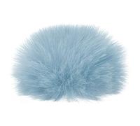 PATIKIL Peludo Micrófono Parabrisas 7mm x 60mm Micrófono Cubierta Parabrisas para Interior Exterior Micrófono Claro Azul