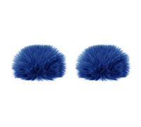 PATIKIL Peludo Micrófono Parabrisas 7mm x 60mm Micrófono Cubierta Parabrisas para Interior Exterior Micrófono Oscuro Azul Paquete de 2