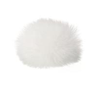 PATIKIL Peludo Micrófono Parabrisas 7mm x 62mm Micrófono Cubierta Parabrisas para Interior Exterior Micrófono Blanco