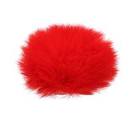 PATIKIL Peludo Micrófono Parabrisas 7mm x 63mm Micrófono Cubierta Parabrisas para Interior Exterior Micrófono Rojo