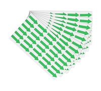 PATIKIL Pequeña Flecha Adhesiva Etiqueta 1.2x0.5", 450uds Adhesivo Color Codificación Cartel Calcomanía para Gas Flujo Dirección Inspección Defecto Marca, Verde