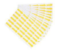 PATIKIL Pequeña Flecha Pegatina Etiqueta 1.2x0.4", 300uds Adhesivo Color Codificación Señal Calcomanía para Gas Flujo Dirección Inspección Defecto Marcado, Amarillo