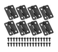 PATIKIL Pequeñas Bisagras de Espiga de 1 Pulgada Paquete de 8 Bisagras Mini para Joyeros con Tornillos para Cajas de Joyería Gabinetes Cajones Y Puertas Color Negro