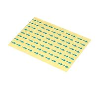 PATIKIL Pequeñas Flecha Pegatinas 0.5x0.4", 6 Hoja PET Auto Adhesivo Producto Inspección Defectos Indicador para Industrial Trabajo, Azul