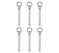 PATIKIL Perno de ojo de hormigón M6 x 100 mm, 6 piezas de acero inoxidable 304, pernos de elevación de expansión, tornillo de anclaje para techo, hormigón, pared, ladrillo, mampostería, color plateado