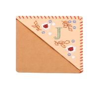 PATIKIL Personalizado Bordado Esquina Marcador, Lindos floreses Fieltro Cosido Triángulo Libro Marca Página Marcador para Mujeres Hombres Libro Amantes Maestra, Rosa, Letra J