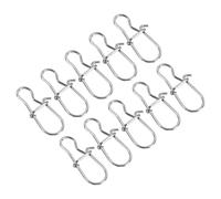 PATIKIL Pesca Broches, 100 Paquete 18LBS Inoxidable Giratorio Aparejos Kit Pesca Clips Señuelo para Salada Agua Dulce Agua, Plata