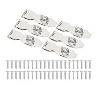 PATIKIL Pestillo de Cierre de Puerta de 3 Pulgadas, 6 Piezas de Cierre de Seguridad de Acero Inoxidable con Tornillos para Puertas, Portones, Armarios, Placares, Color Plata