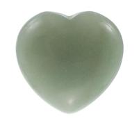 PATIKIL Piedra de cristal natural en forma de corazón, mini cristal pulido de 1.2 pulgadas, piedras de preocupación grabadas en roca de bolsillo para mujeres, regalos de meditación, verde esmeralda