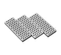 PATIKIL Piedra de diamante extra gruesa de 70 mm, grano 240, para esquí, snowboard, paquete de 3 afiladores de bordes de esquí, limas de borde de diamante, piedra de afilar para snowboard, color negro