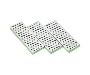 PATIKIL Piedra de diamante extrafina de 70 mm, grano 1000, para esquí, snowboard, paquete de 3 afiladores de bordes de esquí, limas de borde de diamante, piedra de afilar para snowboard, verde