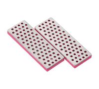 PATIKIL Piedra de diamante fina de 70 mm, grano 500, para esquí, snowboard, paquete de 2 afiladores de bordes de esquí, limas de borde de diamante, piedra de afilar para snowboard, color fucsia