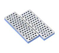 PATIKIL Piedra de diamante gruesa de 70 mm, grano 360, para esquí, snowboard, paquete de 2 afiladores de bordes de esquí, limas de borde de diamante, piedra de afilar, azul