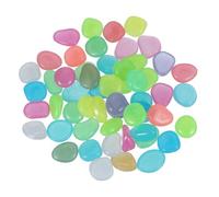 PATIKIL Piedras Brillantes, 100 Pcs Piedras Que Brillan En La Oscuridad Para Decoración De Peceras Interiores Y Exteriores Jardín Patio Paisajismo Regalos Para Amigos, Multicolor