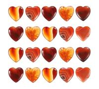 PATIKIL Piedras De Cristal En Forma De Corazón, 20 Piezas De Cristal Natural Pulido Gema De Amor Cuarzo Rosa Juego Al Por Mayor Regalos De Meditación Y Equilibrio Para Madres, Rojo Oscuro