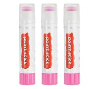 PATIKIL Pinturas De Témpera Sólida, 3 Pcs Pinturas Lavables De Secado Rápido Palos De Pintura Rotuladores Para Artistas Principiantes Suministros De Arte, Rosa Claro