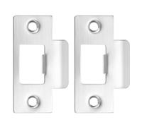 PATIKIL Placa de Cierre de Puerta de 2-3/4", 2 Piezas Placa de Cierre de T de Acero Inoxidable para Perno de Cierre, Placa Trasera de Puerta para Uso en Puertas, Plata