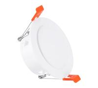 PATIKIL Placa de Cubierta de Techo de Resorte 2.8" Recorte de Luz Empotrada para Agujero de Downlight con Panel Decorativo con Hebilla para Aberturas de Techo de 3.1-3.5" Blanco