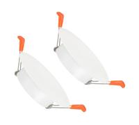 PATIKIL Placa de Cubierta de Techo Metálica de 2.6", 2 Piezas Moldura de Luz Empotrada Montaje en Pared Downlight Adecuado para Orificios Redondos de 2.8-3.1", Blanco Mate