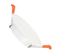 PATIKIL Placa de Cubierta de Techo Metálica de 2.6", Moldura de Luz Empotrada Montaje en Pared para Agujero de Foco con Adecuado para Aberturas Redondas de 2.8-3.1", Blanco Mate