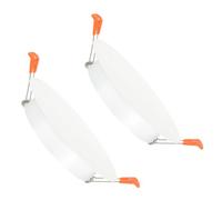 PATIKIL Placa de Cubierta de Techo Metálica de 3.9", 2 Piezas Moldura de Luz Empotrada Montaje en Pared Downlight Adecuada para Aberturas Redondas de 4.1-4.9", Blanco Mate