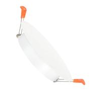 PATIKIL Placa de Cubierta de Techo Metálica de 3.9", Moldura de Luz Empotrada Montaje en Pared para Agujero de Foco con Adecuado para Aberturas Redondas de 4.1-4.9", Blanco Mate