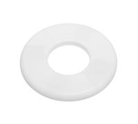 PATIKIL Placa de Cubierta Dividida de Pared 1.73" (44mm), 1 Pieza Placa de Escudo Autoadhesiva Redonda de ABS para Cubrir Tuberías de Agua en Cocina Baño Grifo de Brazo, Blanco